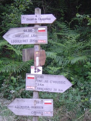 nombreux sentiers de randonnées aux alentours du gites en Bretagne 